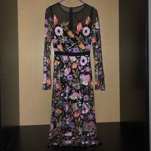 Nicole Miller Blossom Mesh Dress